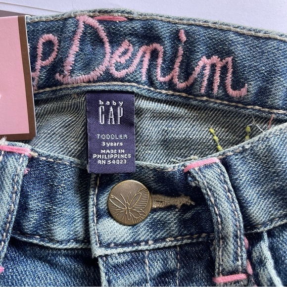 GAP Baby GAP Capri Jeans Embroidered Adjustable NWT - Picture 10 of 10